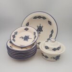Service  couscous assiettes creuses sahel bleu - 8 pers