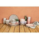 Service de table - cosy & trendy - delirio - 24 pi�ces - gr�s - micro - motifs