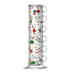 Service  expresso italy avec 6 tasses et support - bialetti