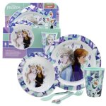 Service de vaisselle - disney - frozen - 5 pièces - mélamine - non compatible lave - vaisselle Service de vaisselle - disney - frozen - 5 pièces - mélamine - non compatible lave - vaisselle