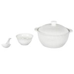 Service à soupe - clélia - 8 pièces - 100% porcelaine - compatible lave - vaisselle - blanc Service à soupe - clélia - 8 pièces - 100% porcelaine - compatible lave - vaisselle - blanc