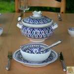 Service  soupe bakir bleu - 12 pers