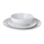 Service de table - edm - 12 pices - porcelaine - blanc
