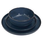 Service en gr�s - home deco factory - gres du temps - 12 pi�ces - bleu