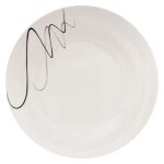 Service de table 18 pices pablo 26cm blanc & noir