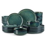 Service de table 24 pi�ces en service vaisselle avec 6 s plates 6 assiettes � dessert 6 bols � p�tes ...