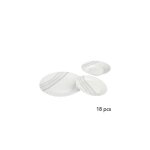 Service de table - ac - d�co - lignes - 18 pi�ces - porcelaine - compatible lave - vaisselle