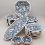 Service de table oriental marocain turquoise ? 8 personnes