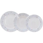 Service de table en porcelaine - vetobiol - 18 pi�ces - denver - assiettes plates 23 cm - assiettes creuses ...