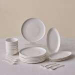 Service de table en porcelaine - vetobiol - 22 pi�ces - pour 6 personnes - blanc - passe au lave - vaisselle ...