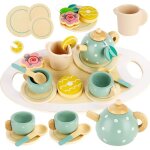 Service � th� enfant service � th� jouet bois jeux de cuisine en bois pour filles gar�ons 3 4 5 6 7 ans ...