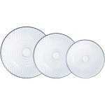 Service de vaisselle en verre - febest - 18 pi�ces - 6 assiettes plates - 6 assiettes creuses - 6 assiettes ...