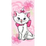 Serviette - disney - aristochats marie - 100% coton - rose - 70x140 cm