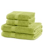 Serviettes de bain - lot de 2 + draps de bain - 100% coton - vert pomme - dimensions vari�es