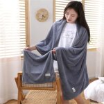 Serviettes de bain - plus de 90 * 150 cm - blanc - lavable - ajustement individuel