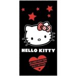Serviette de bain - hello kitty - 70x140 cm - coton - lavable en machine - s�che - linge compatible