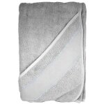 Serviette b�b� �paisse � broder avec capuche grise cadeaux naissance
