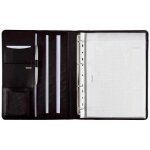 Serviette classeur - cremona ii - a4 - cuir nappa - 4 anneaux - compartiments multiples