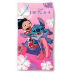 Serviette drap de plage - disney - lilo & stitch - microfibres - 70x140cm - lavable en machine