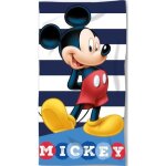 Serviette drap de plage - mickey disney - 70x140 cm - bleu - rectangulaire - lavable - synth�tique