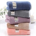 Serviette - td - flanelle corail - 5 pices - 35x75 cm - douce et absorbante