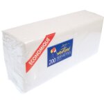 Serviette papier - 30 x 30 cm - blanc - lot de 200