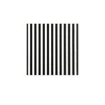 20 serviettes en papier rayes noires et blanches 33 x 33 cm - noir