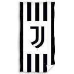 Serviette de plage - juventus fc - noir / blanc - 100% coton - lavable en machine - 70x140 cm