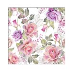 Serviettes de table - ambiente - paquet de 20 - 3 plis - 33x33cm - en papier de soie - jetable - motif ...