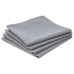 Serviettes de table - atmosphera - gris clair - coton - 40 x 40 cm - lavable