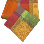 Serviette de table coton jacquard t�flon valescure multicolore 42 cm x 42 cm