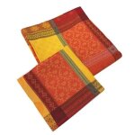 Serviette de table - valescure - rouge - 42 cm x 42 cm - coton - teflon anti - tache Serviette de table - valescure - rouge - 42 cm x 42 cm - coton - teflon anti - tache