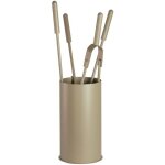 Serviteur de chemin�e avec 4 accessoires velmar edilinox - coloris beige