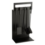 Serviteur de chemin�e 5 pi�ces m�tal 60cm noir