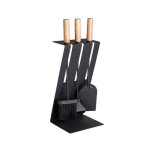 Serviteur de chemin�e - aduro - baseline 3 - inclus : balayette une pelle et un tisonnier - acier - noir ...