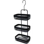 Serviteur de douche - mtal - noir - 62x23x13cm