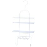 Serviteur de douche en acier - msv - 53 x 25 x 10. 6 cm - blanc