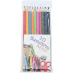 Set de 10 crayons de couleur 18cm dessin artiste coloriage enfant adulte