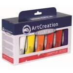 Set peinture acrylique - artcreation - 12 tubes - bleu - satin� - 75 ml