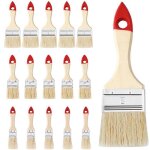 Set de 15 pinceaux en bois rouge professionnel 3 tailles peinture maison travaux divers intrieur extrieur ...