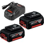 Set 2 batteries bosch professional gba 18v 50ah + chargeur gal 1880 cv - 1600a00b8j