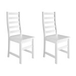 Set de 2 chaises de cuisine blanche chaise de salle � manger chaise en pin massif 90. 71 - 21 - dw