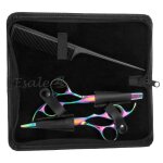 Set 2 ciseaux coupe effiler dspaissir coiffure coiffeur sculpteur + peigne.