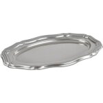 Set de plateaux - louis xv - ovale - argent - 40 x 26 cm - recyclable