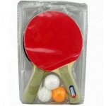 Set 2 raquettes de ping pong - marque - modle - rouge - adulte - mixte