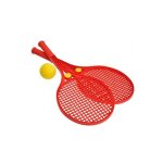 Set 2 raquettes de tennis enfant et balle en mousse soft ball - plastique couleur aleatoire - jeu plein ...