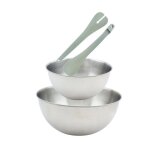 Set de 2 saladiers et couverts à salade - fackelmann - 205 et 25 cm Set de 2 saladiers et couverts à salade - fackelmann - 205 et 25 cm