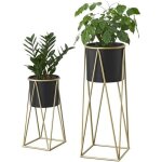 Set de 2 supports de plante cache - pot pot de fleur bac à fleurs vase métal couleur cuivre jaune et ... Set de 2 supports de plante cache - pot pot de fleur bac à fleurs vase métal couleur cuivre jaune et ...