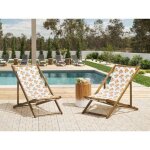 Set de 2 toiles de rechange pour transat avec motif oranges anzio / avellino