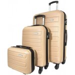 Lot 2 valises cabine et soute et vanity rigides - taupe - ba10603
